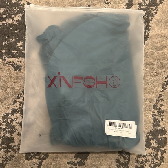 Amazon XinFSh Ruched Mini Dress Green Small - Picture 4 of 4